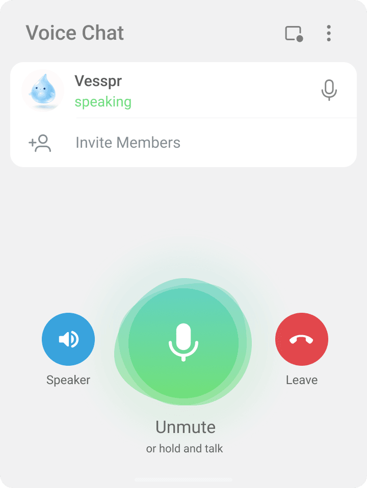 Vesspr conversation in Calls